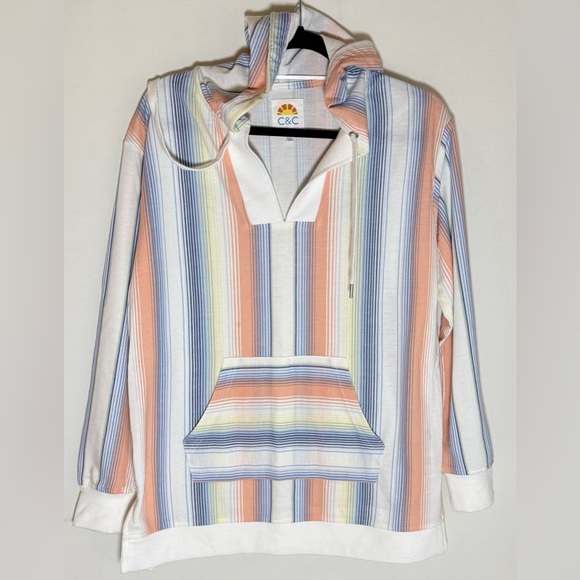C&C California Tops - C&C California hooded striped sweatshirt • Women’s medium